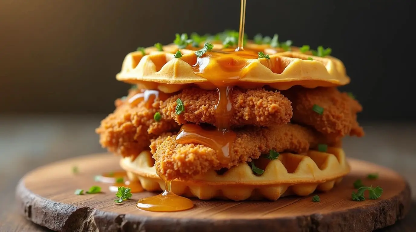 Chicken and Waffle Sandwich